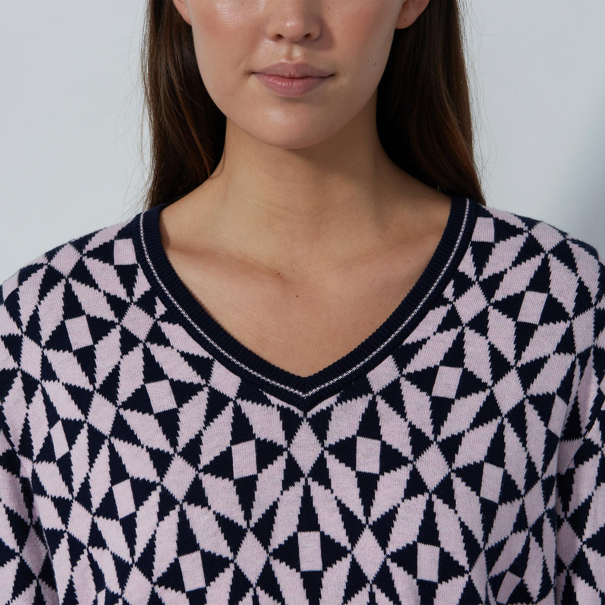 Daily Sports Jacquard Ladies Golf Knitted Jumper Mosaic Harmony